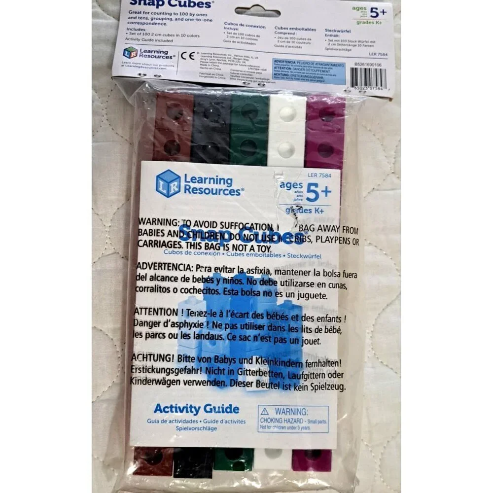 Learning Resourcess Snap Cubes New in Package 100 Pieces Ages 5+